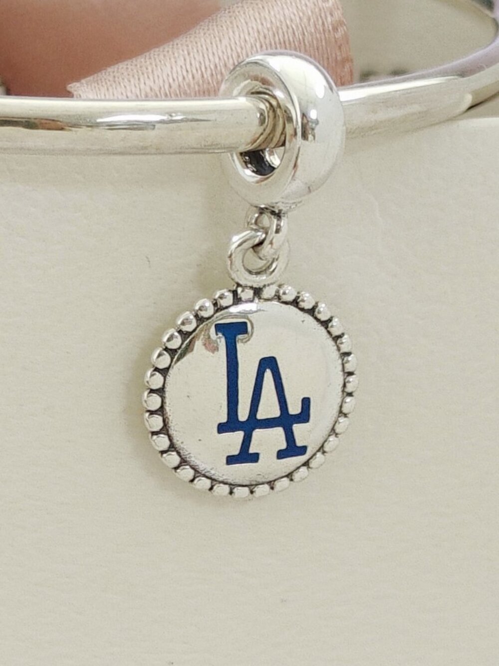 Pandora Los Angeles Dodgers Baseball Team Exclusive Dangle Charm with box